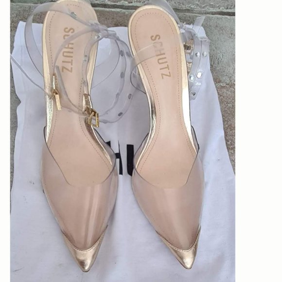 Schutz See-through Stiletto Pumps Size 8.5 - Picture 1 of 4